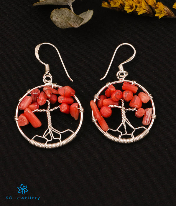 Red stone flower design earrings | Classy Missy by Gur